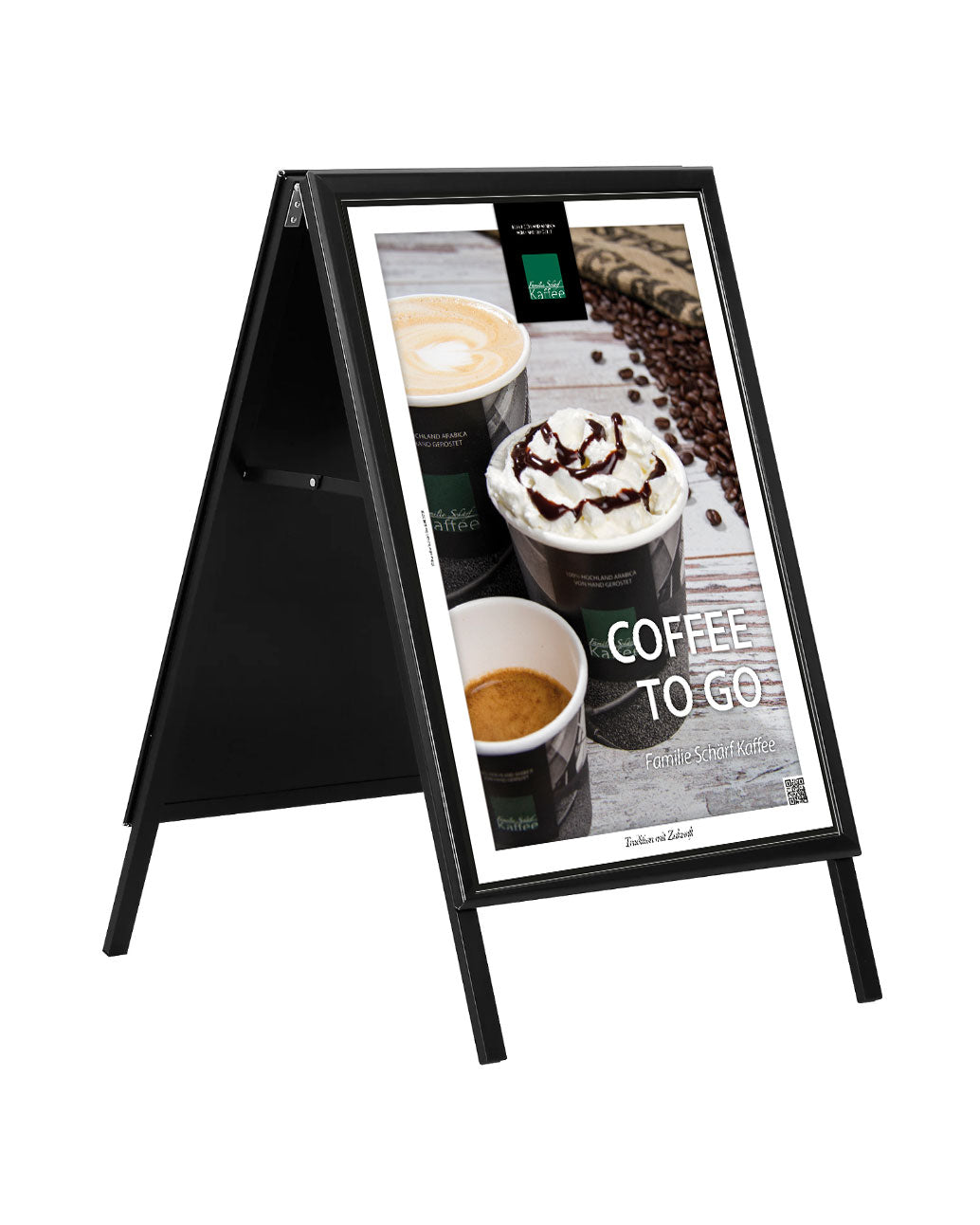 Customer Stopper / Poster Stand for A1 Posters / Schärf Family Coffee