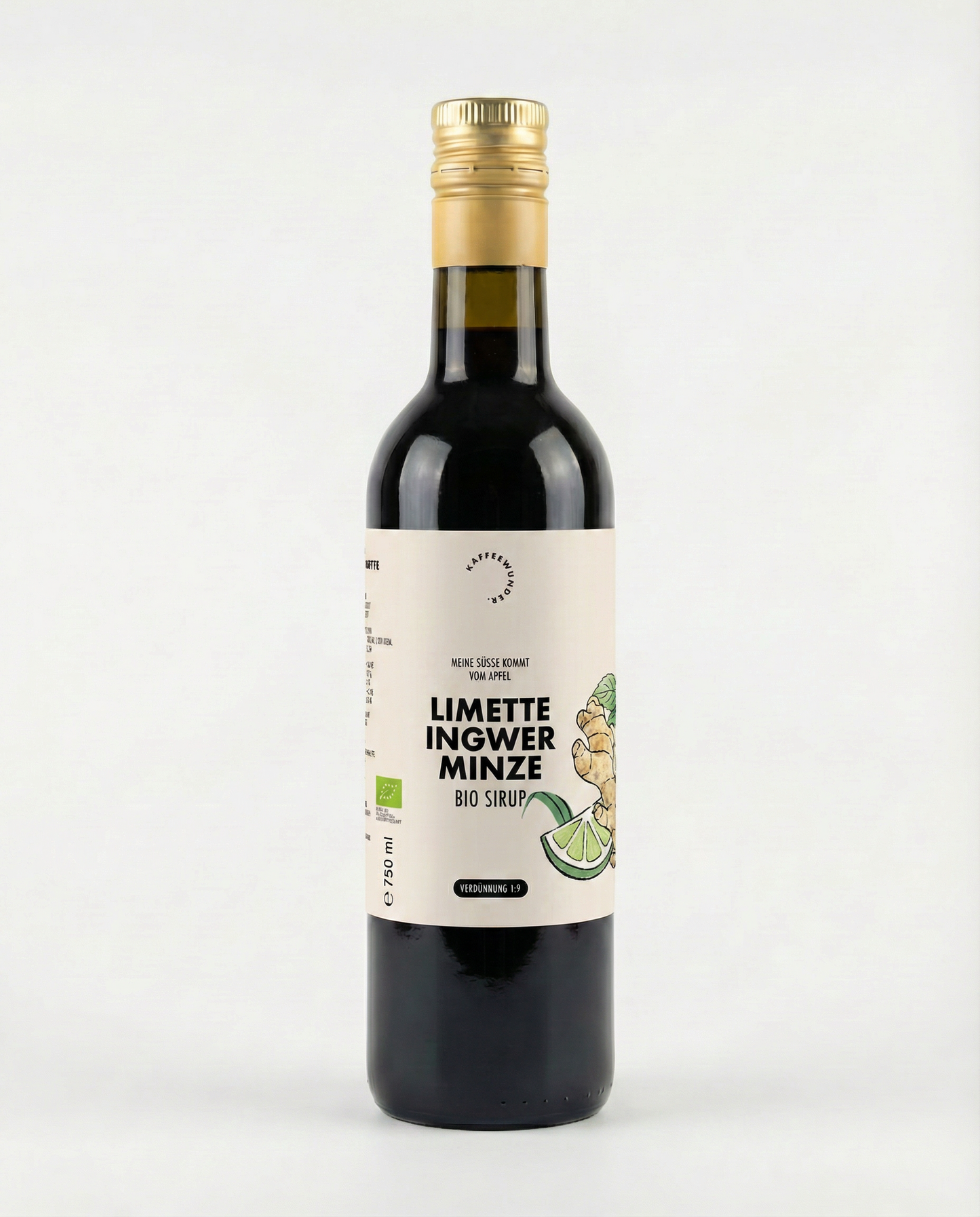 Kaffeewunder Bio Sirup Limette-Ingwer-Minze 750ml – Österreichische Bio-Qualität