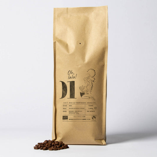 Kaffeewunder Kaffee Nr.01 (100% BIO & Fairtrade Arabica Bohnen / French Roast / 1kg)