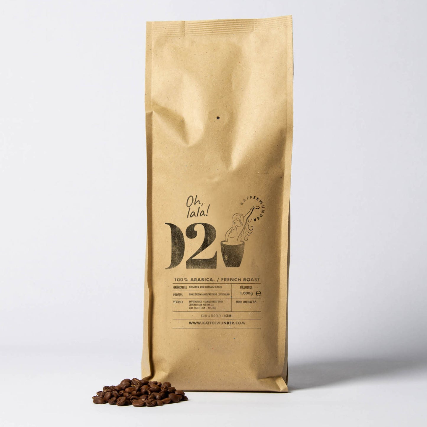 Kaffeewunder Kaffee Nr.02 (100% Arabica Bohnen / French Roast / 500g)
