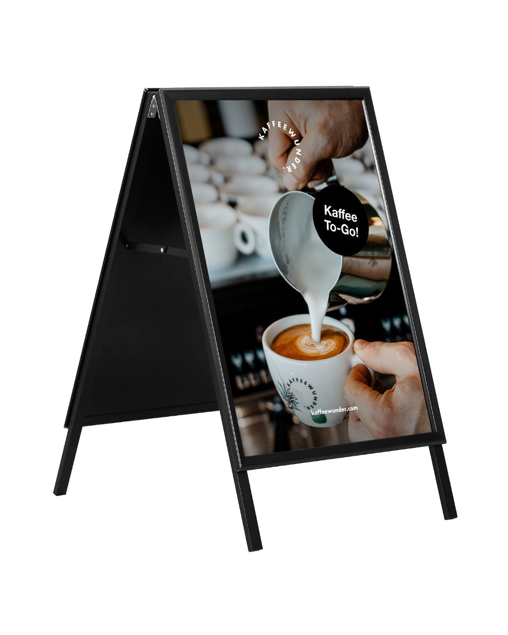 Kundenstopper / Plakatständer für Poster A1 / Kaffeewunder Kaffee